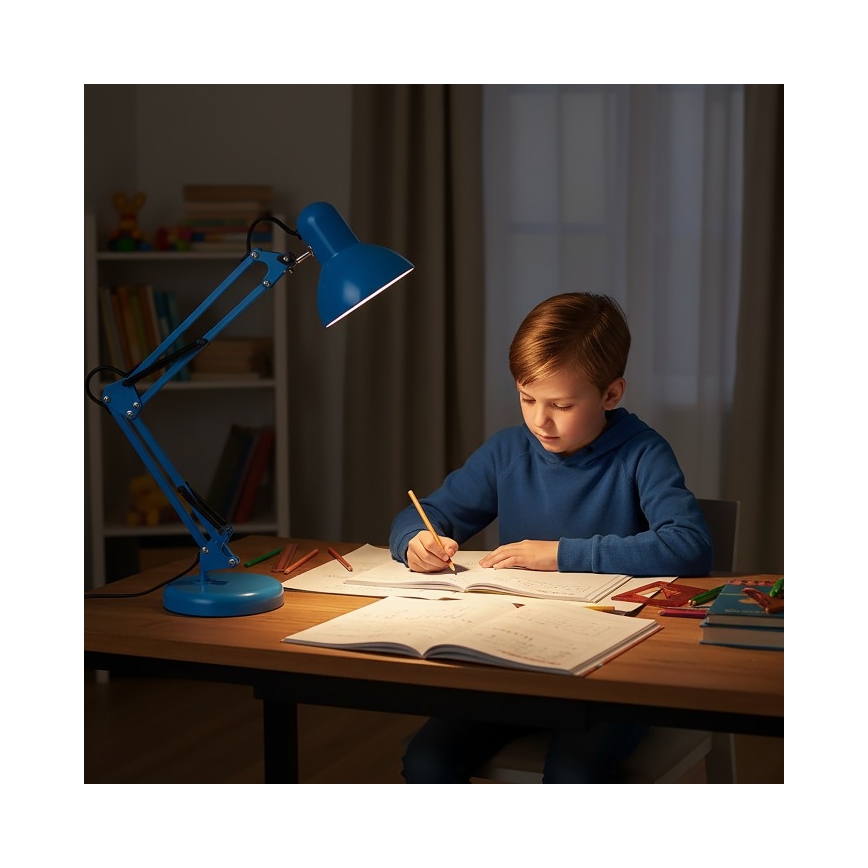 Bordlampe AURIQ 1xE27/60W/230V blå
