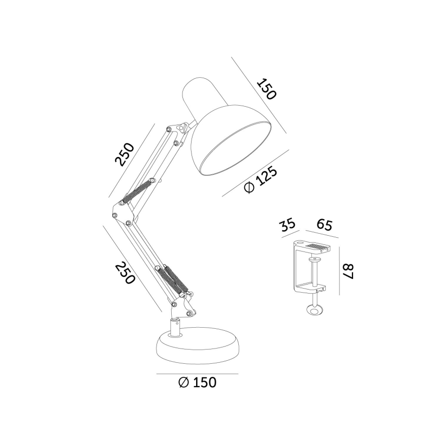 Bordlampe AURIQ 1xE27/60W/230V sort