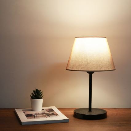 Bordlampe AYD 1xE27/40W/230V beige/sort