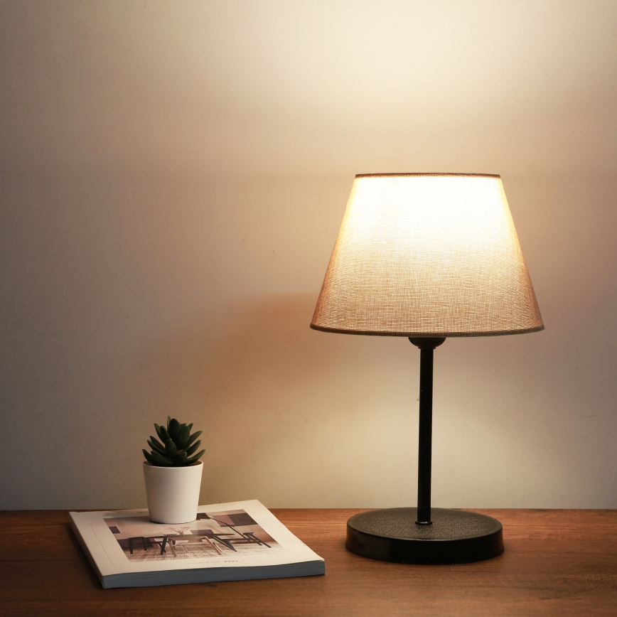 Bordlampe AYD 1xE27/40W/230V beige/sort