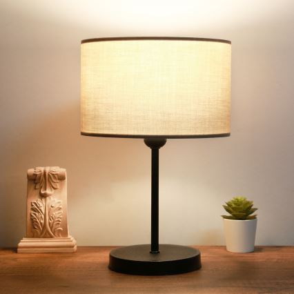 Bordlampe AYD 1xE27/40W/230V beige/sort