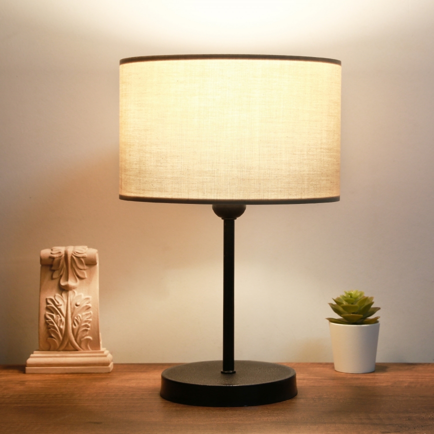 Bordlampe AYD 1xE27/40W/230V beige/sort