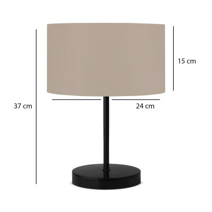 Bordlampe AYD 1xE27/40W/230V beige/sort