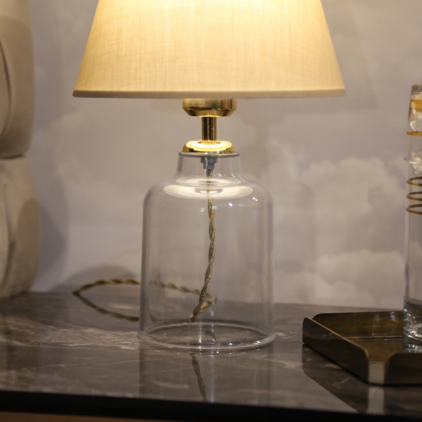 Bordlampe AYD 1xE27/40W/230V beige/transparent