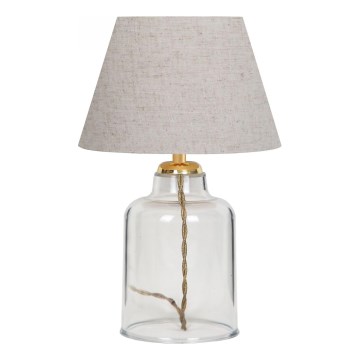 Bordlampe AYD 1xE27/40W/230V grå/gennemsigtig