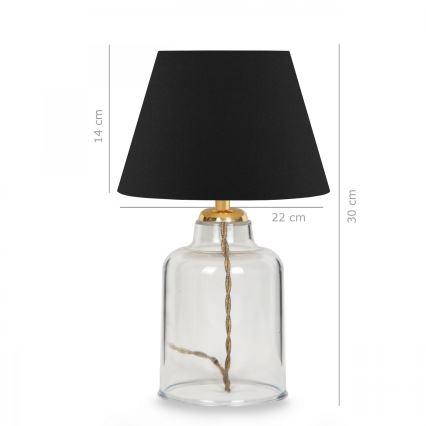 Bordlampe AYD 1xE27/40W/230V sort/klar