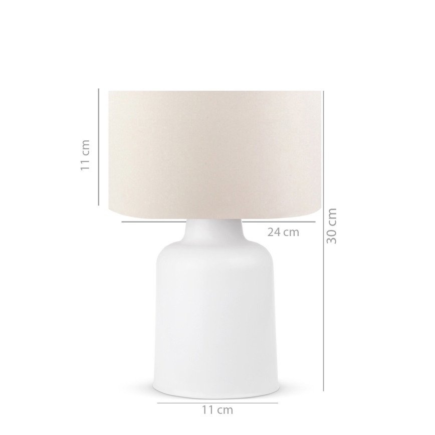 Bordlampe AYD 1xE27/60W/230V beige/hvid