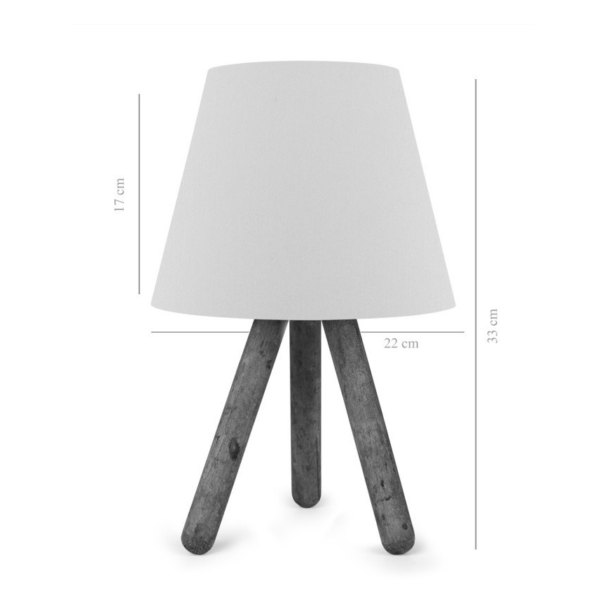 Bordlampe AYD 1xE27/60W/230V cremefarvet