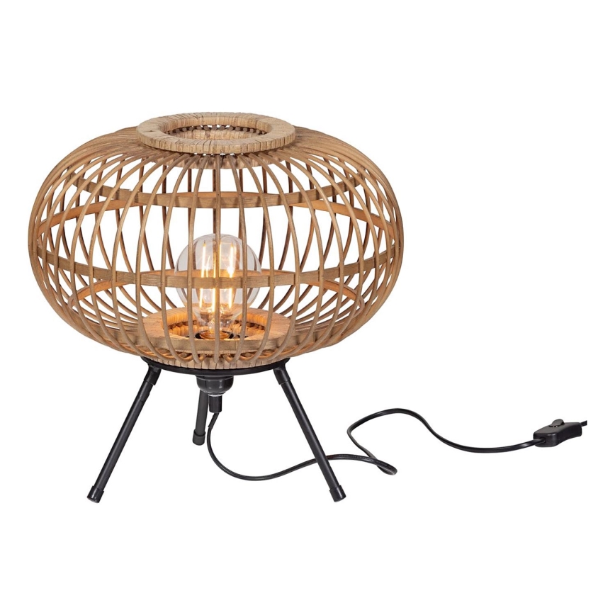 Bordlampe BASICLABEL 1xE27/40W/230V bambus