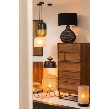 Bordlampe BASICLABEL 1xE27/40W/230V bambus