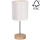 Bordlampe BENITA 1xE27/60W/230V 30 cm cremefarvet/eg – FSC certificeret