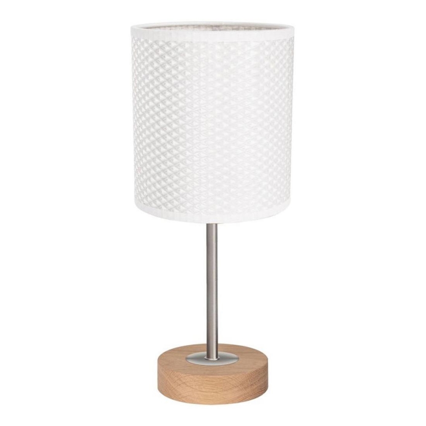 Bordlampe BENITA 1xE27/60W/230V 30 cm hvid/eg