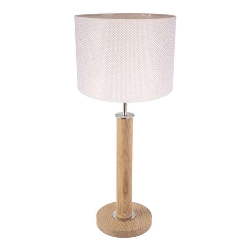 Bordlampe BENITA 1xE27/60W/230V 61 cm cremefarvet/eg