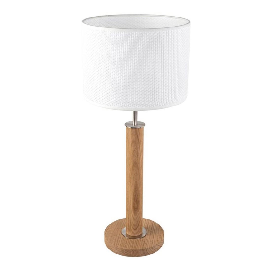 Bordlampe BENITA 1xE27/60W/230V 61 cm hvid/eg
