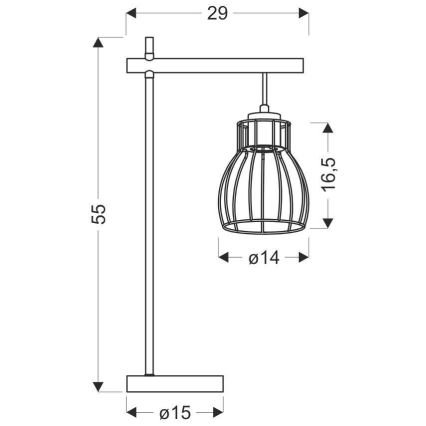 Bordlampe BERNITA 1xE27/60W/230V