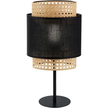 Bordlampe BOHO 1xE27/15W/230V sort/rattan