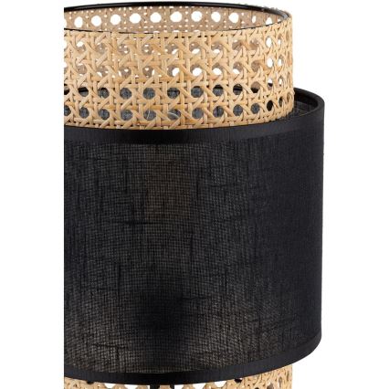 Bordlampe BOHO 1xE27/15W/230V sort/rattan