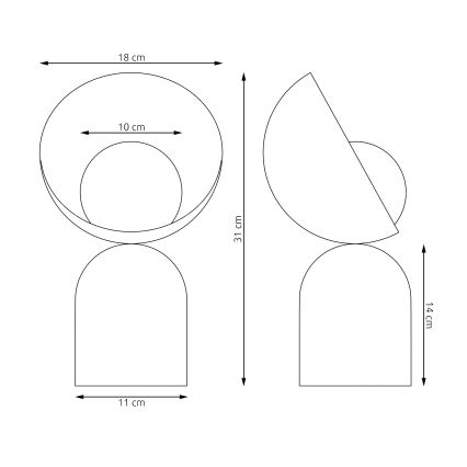 Bordlampe BOTO 1xG9/8W/230V beige