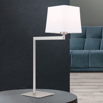 Bordlampe CARLTON 1xE27/40W/230V hvid/mat krom