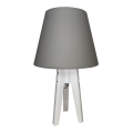 Bordlampe CONE 1xE27/60W/230V hvid/grå