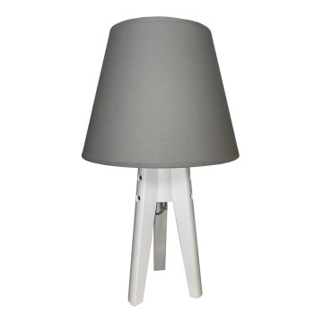 Bordlampe CONE 1xE27/60W/230V hvid/grå