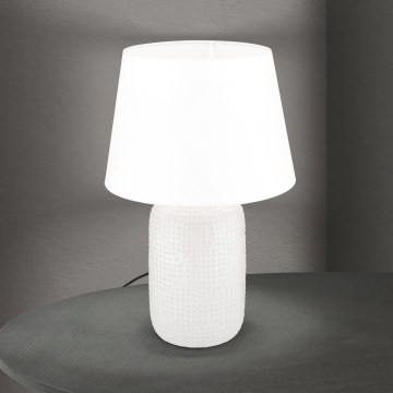 Bordlampe CORAL 1xE27/40W/230V keramik/hvid
