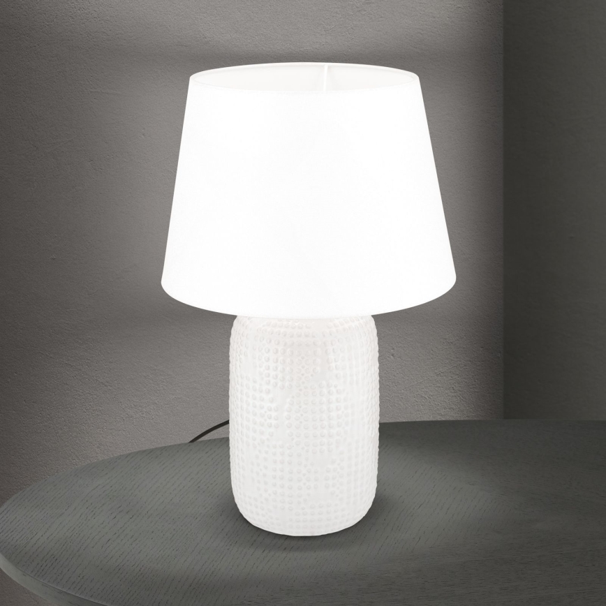 Bordlampe CORAL 1xE27/40W/230V keramik/hvid
