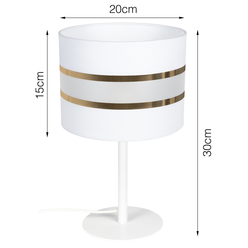 Bordlampe CORAL 1xE27/60W/230V hvid