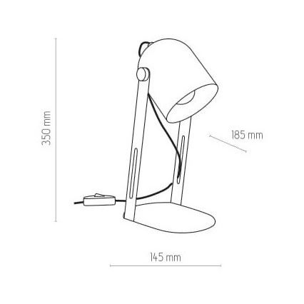 Bordlampe DAVIS 1xE27/60W/230V grå