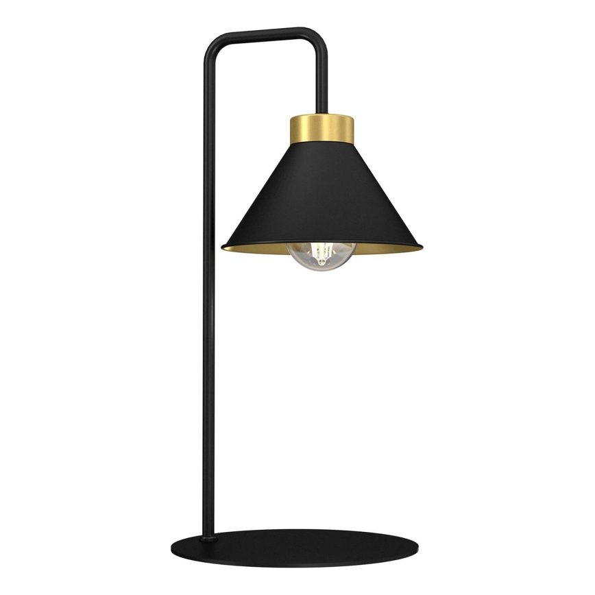 Bordlampe DEMET 1xE27/15W/230V sort/guldfarvet