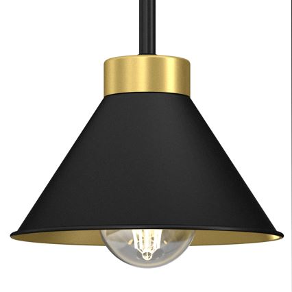 Bordlampe DEMET 1xE27/15W/230V sort/guldfarvet