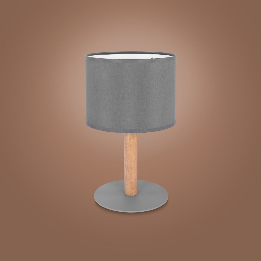 Bordlampe DEVA 1xE27/15W/230V grå/træ