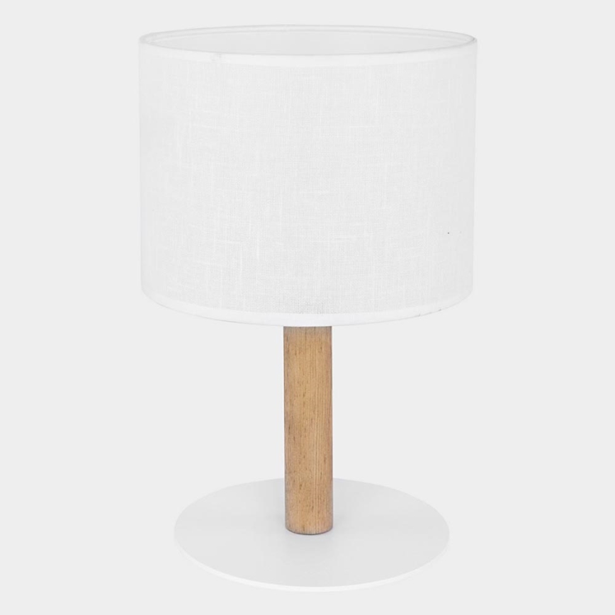 Bordlampe DEVA 1xE27/60W/230V hvid/træ