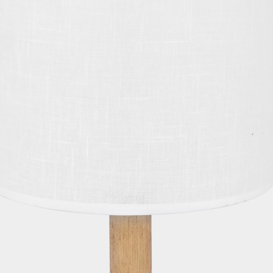 Bordlampe DEVA 1xE27/60W/230V hvid/træ