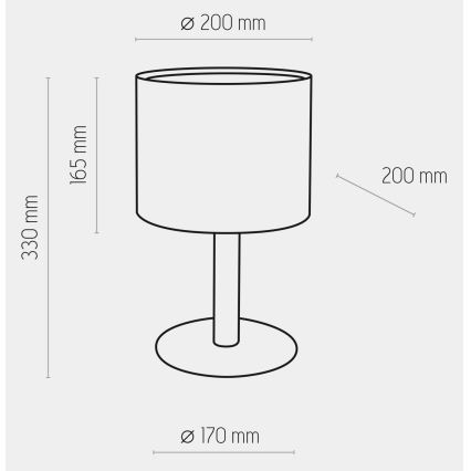 Bordlampe DEVA 1xE27/60W/230V hvid/træ