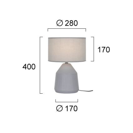 Bordlampe DOLLY 1xE27/25W/230V grå