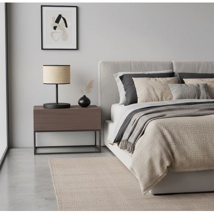 Bordlampe ECO 1xE27/15W/230V beige/rattan