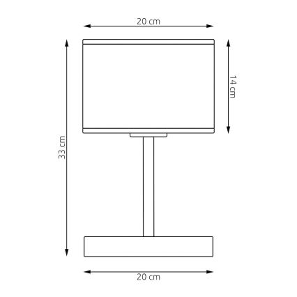Bordlampe ECO 1xE27/15W/230V beige/rattan