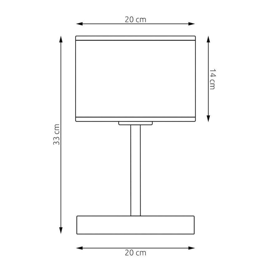 Bordlampe ECO 1xE27/15W/230V beige/rattan
