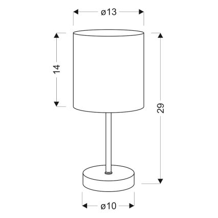 Bordlampe EMILY 1xE14/40W/230V beige/skinnende krom