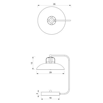 Bordlampe FELIX 1xE27/60W/230V blå
