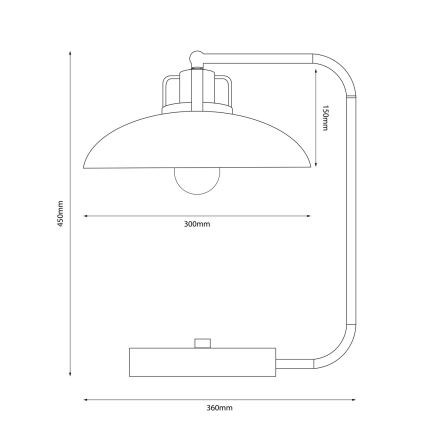 Bordlampe FELIX 1xE27/60W/230V blå