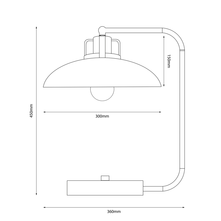Bordlampe FELIX 1xE27/60W/230V grøn