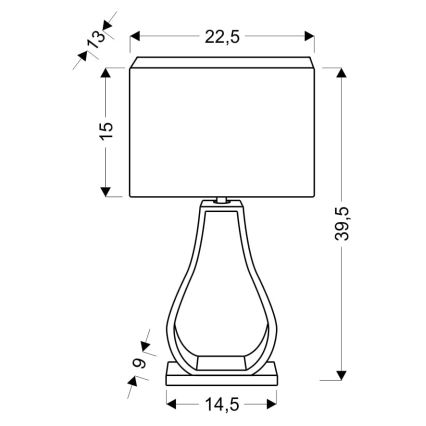 Bordlampe FEMO 1xE14/40W/230V grå/brun