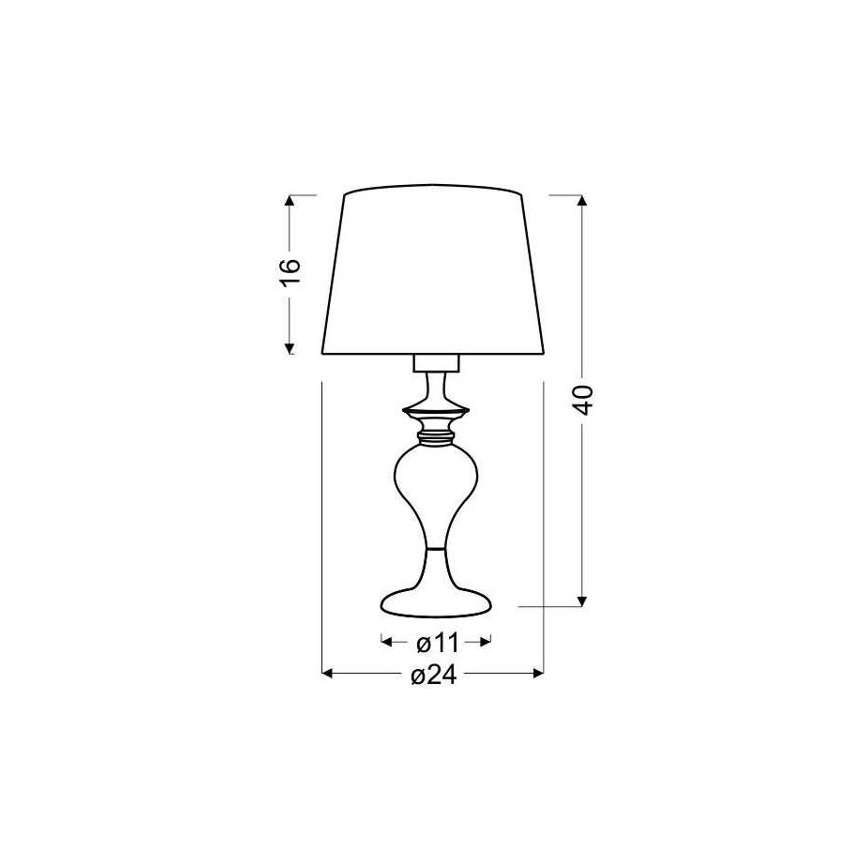 Bordlampe GILLENIA 1xE27/60W/230V