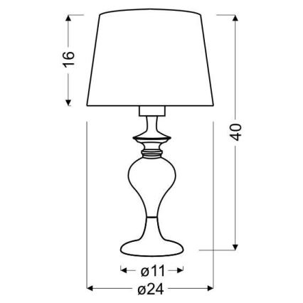 Bordlampe GILLENIA 1xE27/60W/230V