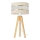 Bordlampe HELEN 1xE27/15W/230V cremefarvet/guldfarvet/fyrretræ