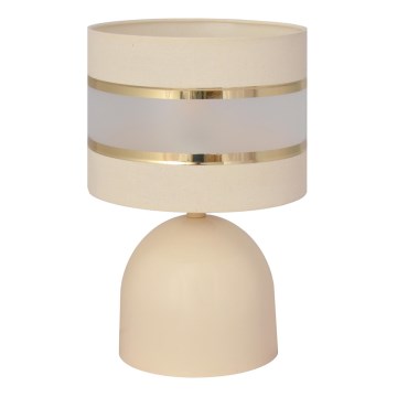 Bordlampe HELEN 1xE27/15W/230V cremefarvet/gylden