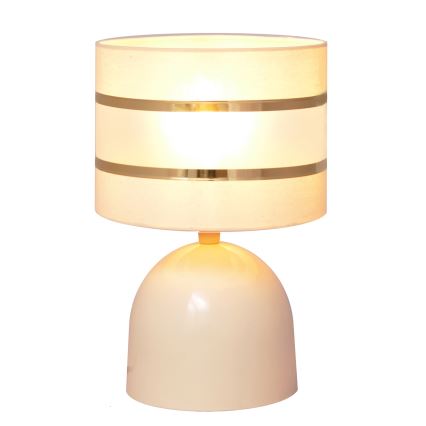 Bordlampe HELEN 1xE27/15W/230V cremefarvet/gylden