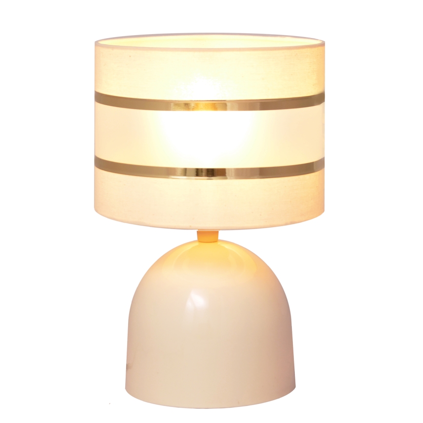 Bordlampe HELEN 1xE27/15W/230V cremefarvet/gylden